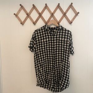 Madewell buffalo plaid shirt dress
